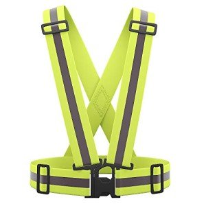 AYKRM Multiple colors optional High Visibility hi vis Reflective running safety Vest (yellow)