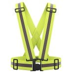 AYKRM Multiple colors optional High Visibility hi vis Reflective running safety Vest (yellow)