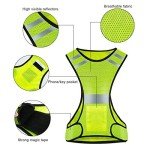 Rosenice High Visibility Safety Vest Reflective Jacket For Running Jogging Walking Bike
