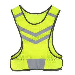 Sport Reflective Vest High Visibility Adjustable Fluorescent Yellow Safety Vest for Cycling Running Hiking, etc