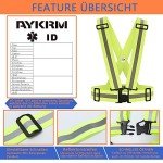 AYKRM Multiple colors optional High Visibility hi vis Reflective running safety Vest (yellow)