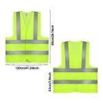 FRIUSATE 10 Pieces Hi Vis Vests,High Vis Vests,Reflective Safety Vests,High Visibility Vests,Hi Vis Jackets for Work, Cycling, Runner