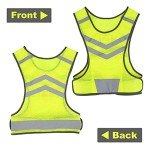 Sport Reflective Vest High Visibility Adjustable Fluorescent Yellow Safety Vest for Cycling Running Hiking, etc