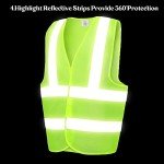 FRIUSATE 10 Pieces Hi Vis Vests,High Vis Vests,Reflective Safety Vests,High Visibility Vests,Hi Vis Jackets for Work, Cycling, Runner