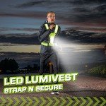 iN Running Vest | High Visibility Reflective Vest | LED Reflective | Reflective Safety Harness for Night Outdoor Activities, Running, Biking, Dog Walking