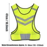 Sport Reflective Vest High Visibility Adjustable Fluorescent Yellow Safety Vest for Cycling Running Hiking, etc