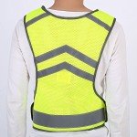 Sport Reflective Vest High Visibility Adjustable Fluorescent Yellow Safety Vest for Cycling Running Hiking, etc