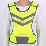 Sport Reflective Vest High Visibility Adjustable Fluorescent Yellow Safety Vest for Cycling Running Hiking, etc