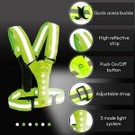 iN Running Vest | High Visibility Reflective Vest | LED Reflective | Reflective Safety Harness for Night Outdoor Activities, Running, Biking, Dog Walking