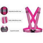 Chiwo Reflective Vest Running Gear 2Pack, High Visibility Adjustable Safety Ves for Night Cycling,Hiking, Jogging,Dog Walking