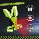 iN Running Vest | High Visibility Reflective Vest | LED Reflective | Reflective Safety Harness for Night Outdoor Activities, Running, Biking, Dog Walking