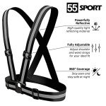 55 Sport High Visibility Adult & Junior Reflective Safety Vest - Black - S/M/L