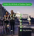 Chiwo Reflective Vest Running Gear 2Pack, High Visibility Adjustable Safety Ves for Night Cycling,Hiking, Jogging,Dog Walking