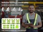 Hitopin Running Reflective Vest Gear, 4Pack Reflective Safety Harness, High Visible Reflective Running Vest, Adjustable Safety Vest, 8PCS Reflective Wristbands, for Running, Jogging, Hiking, Cycling
