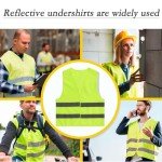 3 Pcs Hi Vis Vest, Yellow Jackets Reflective Hi Vis Jacket, Safety Reflective Vest Hivisible Vest for Traffic Work, Security Guard, Running Mens Womens Boys Girls