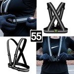 55 Sport High Visibility Adult & Junior Reflective Safety Vest - Black - S/M/L