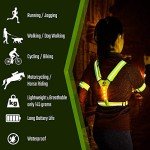 LUMEFIT Running Reflective Vest, High Visibility Vests with Armbands, High Vis Tank Top for Kids Women Men, Adjustable Safety Gear Harness, 8 LED Chest Running Lights for Night Cycling Walking Jogging