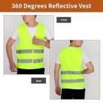2Pcs Hi Vis Vests,High Visibility Vest Hi Vis Jackets Reflective Vest High Vis Vest Safety Security Vest Fluorescent Green Waistcoats High Vis Jacket Vest for Adult/Kids/Men/Women for Work,Running