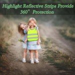 2 Pieces Kids High Vis Vest, Reflective High Vis Vests Kids Hi Vis Vest, Hi Vis Vest Kids High Vis Jackets for Girls Boys Outdoor