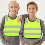2 Pieces Kids High Vis Vest, Reflective High Vis Vests Kids Hi Vis Vest, Hi Vis Vest Kids High Vis Jackets for Girls Boys Outdoor