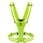 LUMEFIT Running Reflective Vest, High Visibility Vests with Armbands, High Vis Tank Top for Kids Women Men, Adjustable Safety Gear Harness, 8 LED Chest Running Lights for Night Cycling Walking Jogging
