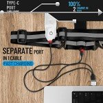 ICOCOPRO LED Reflective Vest Running Gear, High Visibility Running Vest USB Rechargeable Running Lights for Runners with Armbands, 360° Visibility, Adjustable LED Vest Lights for Jogging Running