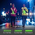 LOOPES Running Vest High Visibility Reflective Vest Gear,LED Adjustable Running Lights for Runners,360°Visibility Security Hi Vis Vest,Adults Kids High Vis Vest for Night Sports Emergencies