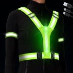 ocuvaep LED Reflective Vest Running Gear, Running Lights for Runners, Rechargeable High Visibility Running Vest with Light for Walking Running Jogging