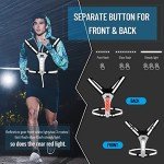 ICOCOPRO LED Reflective Vest Running Gear, High Visibility Running Vest USB Rechargeable Running Lights for Runners with Armbands, 360° Visibility, Adjustable LED Vest Lights for Jogging Running
