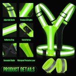 ocuvaep LED Reflective Vest Running Gear, Running Lights for Runners, Rechargeable High Visibility Running Vest with Light for Walking Running Jogging