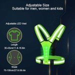 LOOPES Running Vest High Visibility Reflective Vest Gear,LED Adjustable Running Lights for Runners,360°Visibility Security Hi Vis Vest,Adults Kids High Vis Vest for Night Sports Emergencies
