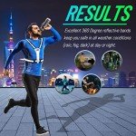 ICOCOPRO LED Reflective Vest Running Gear, High Visibility Running Vest USB Rechargeable Running Lights for Runners with Armbands, 360° Visibility, Adjustable LED Vest Lights for Jogging Running