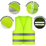 DARENYI 5 Pack Hi Vis Vest, Reflective Jacket, Safety Vestst, High Visibility Reflective Safety Security Vest for Construction Work, Traffic Work, Running, Surveyor and Security Guard Construction