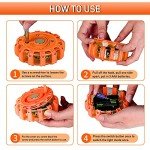 Kitgo [6 Pack LED Road Flares Flashlight Emergency Safety Warning Light Kit for Car Truck RV Vehicles Boat with Magnetic Base & Hook…