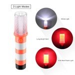OurLeeme Emergency Lights, LED Roadside Warning Lights Flashing Road Safety Work Light Flare Strobe Light Warning Sticks with Storage Case