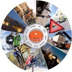 [4 Pack] LED Road Flares Safety Flashing Warning Light Roadside Emergency Disc Beacon Kit for Vehicles Boats with Magnetic Base & Hook, Premium Storage Bag (Batteries Not Included) (4)