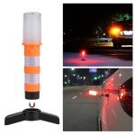 Ulsam 2pcs LED Emergency Roadside Lights, Safety Strobe Road Warning Light, Flares Emergency Road with Magnetic Base and Removable Bracket, 9 Modes Multifunctional Highway Beacon Flare Light