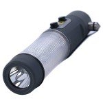 AA 3-in-1 Emergency Flashing Beacon Torch Glass Hammer Seatbelt Cutter Rescue Tool for Cars and Other Vehicles AA1306, Grey