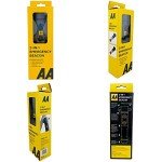 AA 3-in-1 Emergency Flashing Beacon Torch Glass Hammer Seatbelt Cutter Rescue Tool for Cars and Other Vehicles AA1306, Grey