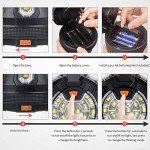 Car LED light Road Flares, Vehicle Emergency Breakdown Kit, with 8 Amber Flashing modes,Warning Signal beacon disc for safety with 1.5km 360 degree visibility plus magnetic base and hook attachment