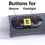 AA 3-in-1 Emergency Flashing Beacon Torch Glass Hammer Seatbelt Cutter Rescue Tool for Cars and Other Vehicles AA1306, Grey