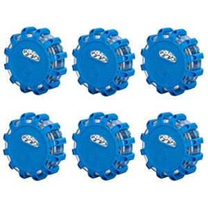 CICMOD Road Flare Flashing Emergency Signal Warning LED Light for Car Truck Blue Light (Pack of 6)