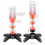 Emergency Roadside Lights, Car Flares 2PCS 3-Light Mode LED Road Emergency Flare Light for Traffic Warnings Roadblocks Field Rescue