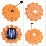 Palmcee 6 Pack LED Road Flares Flashlight, 9 Flash Modes Warning Light Roadside Emergency Disc Beacon Kit with Magnetic Base & Hook Premium Storage Bag for Car Truck Vehicles Boats