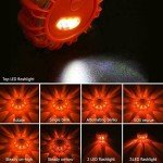 Luyoah 2 Pack LED Road Flare Emergency Disc Beacon with 9 Flash Modes Flashing Warning Roadside Flare with Magnetic Base & Hook for Car Truck Boat