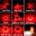 [3 Pack] LED Road Flare, USB Rechargeable Emergency Disc Beacon with 9 Flash Modes, 3 in 1 Charging Cable & Car Charger Roadside Flashing Warning Lights for Car Truck Boats（Batteries Included）