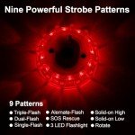 ALLOMN LED Road Flares, 6 Packs Safety Flashing Warning Light with 9 Flash Modes Waterproof Roadside Emergency Disc Beacon Kit with Magnetic Base & Hook for Car Truck RV Vehicles Boat