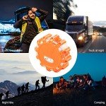 Luyoah 2 Pack LED Road Flare Emergency Disc Beacon with 9 Flash Modes Flashing Warning Roadside Flare with Magnetic Base & Hook for Car Truck Boat