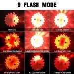 TEHEO Flashing Warning Lights, 3 Pieces Rechargeable Car Safety Road Flares Flashing Beacons Emergency SOS LED Strobe with Magnetic Base, for Traffic accidents, Breakdowns, Road & Water Hazards