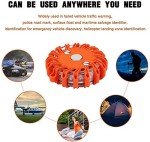 TEHEO Flashing Warning Lights, 3 Pieces Rechargeable Car Safety Road Flares Flashing Beacons Emergency SOS LED Strobe with Magnetic Base, for Traffic accidents, Breakdowns, Road & Water Hazards